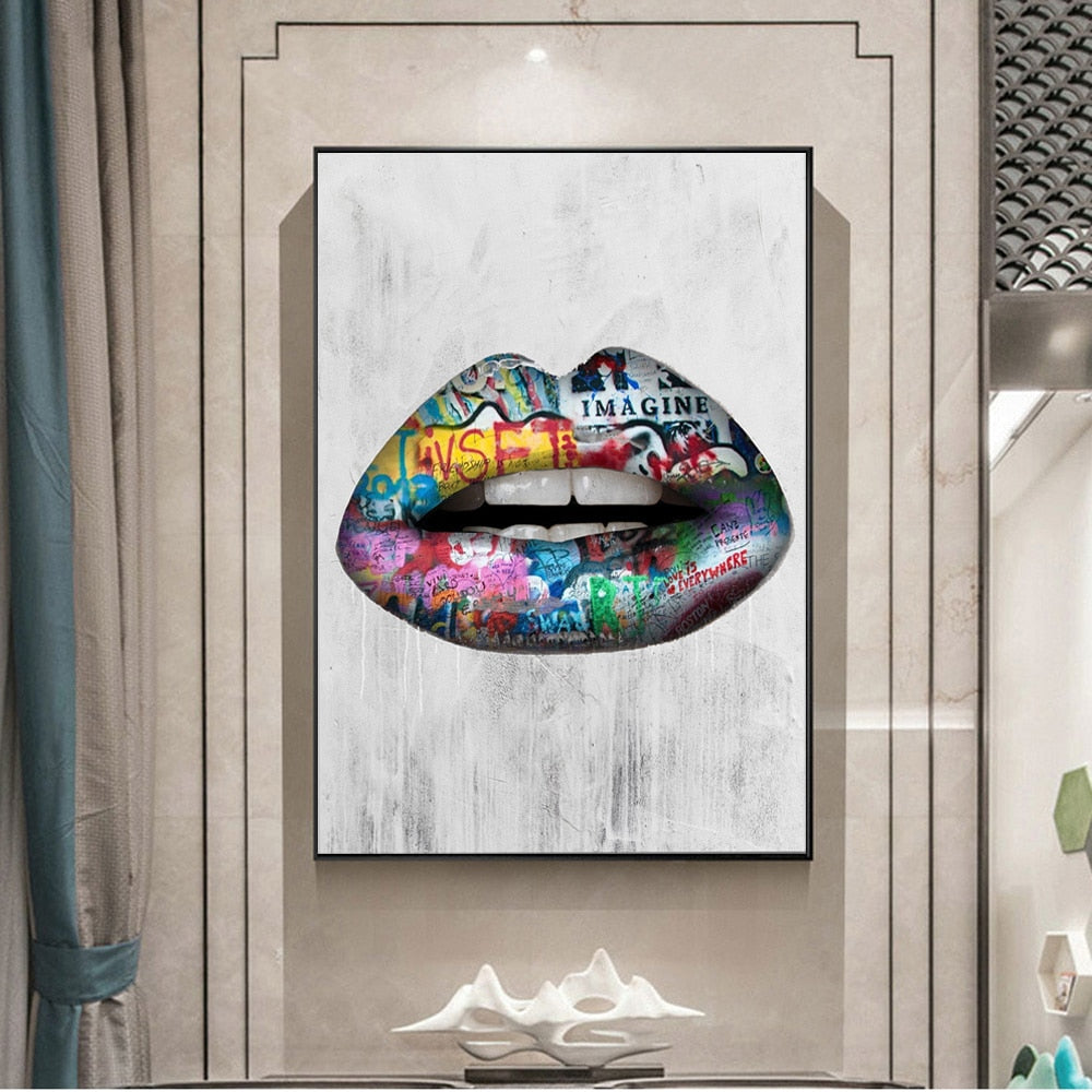 CORX Designs - Abstract Sexy Lips Wall Art Canvas - Review