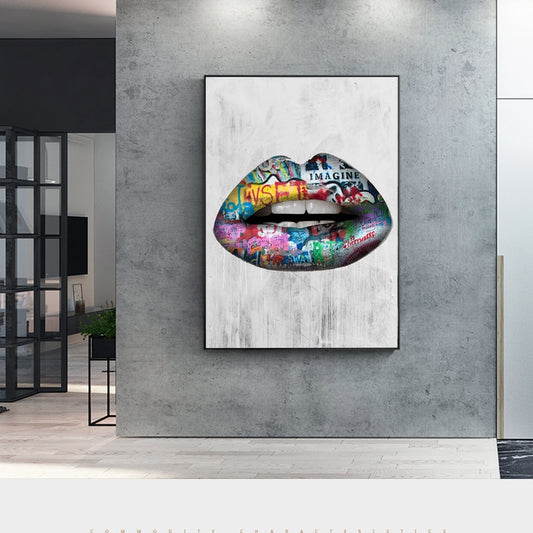 CORX Designs - Abstract Sexy Lips Wall Art Canvas - Review