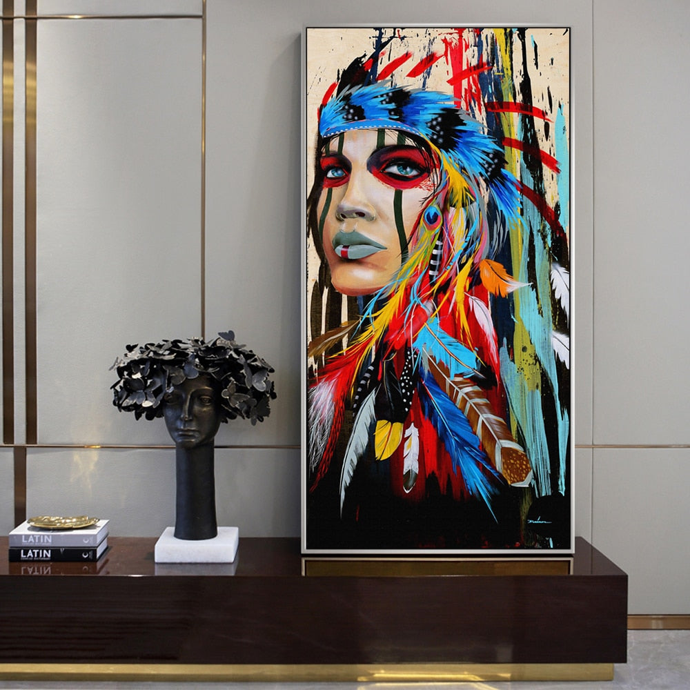 CORX Designs - Pop Art Indian Native American Girl Canvas Art - Review