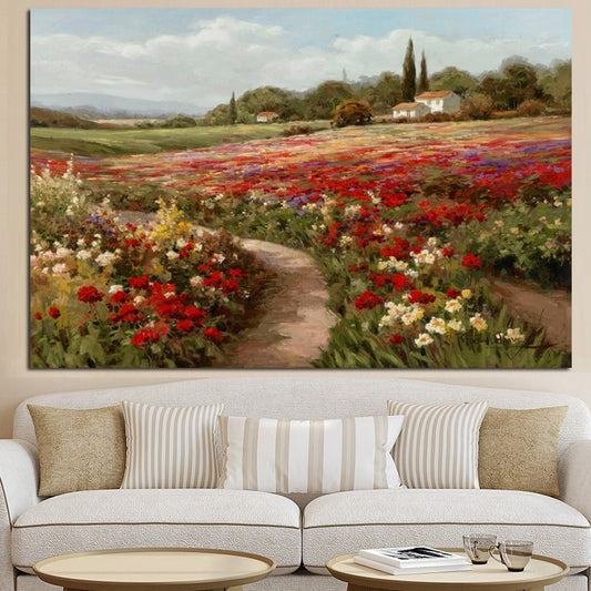 CORX Designs - Claude Monet Poppy fields Landscape Oil Painting Canvas Art - Review