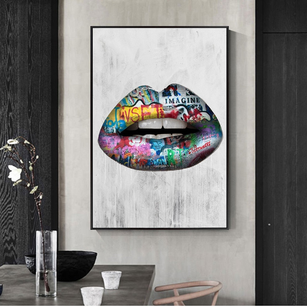 CORX Designs - Abstract Sexy Lips Wall Art Canvas - Review