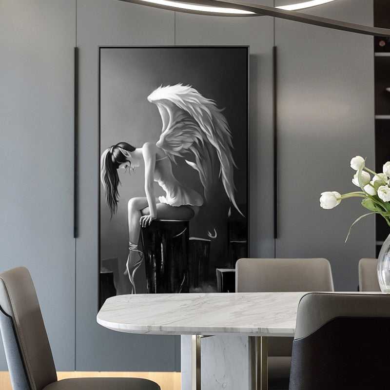CORX Designs - Angel Wings Black And White Canvas Art - Review