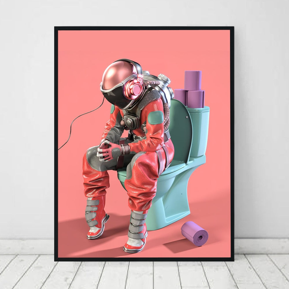 CORX Designs - Astronaut in the Toilet Canvas Art - Review