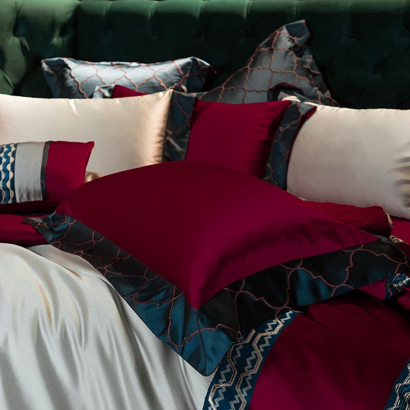CORX Designs - Bordeaux Swan Silky Satin Duvet Cover Bedding Set - Review