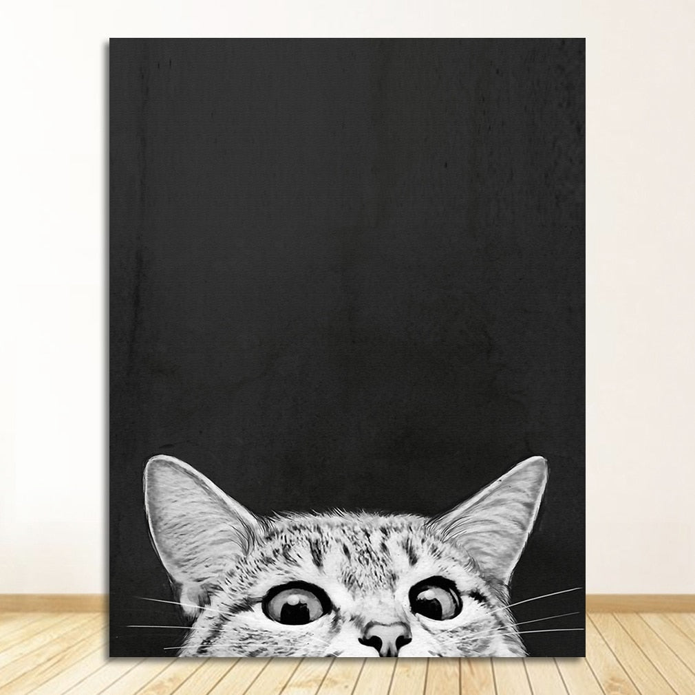 CORX Designs - Black and White Kitty Cat Canvas Art - Review