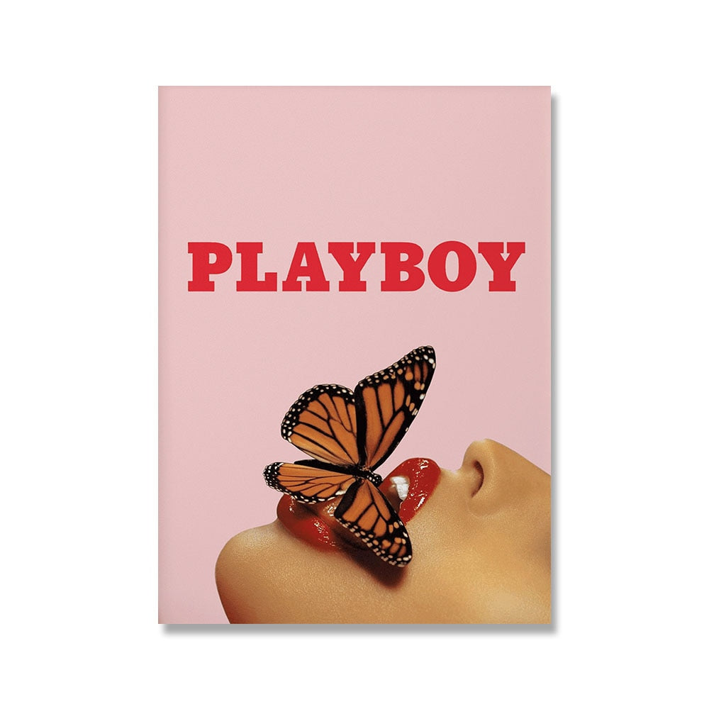 CORX Designs - Vintage Butterfly Sexy Red Lips Canvas Art - Review