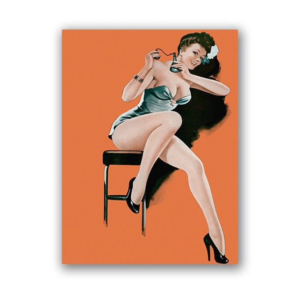 CORX Designs - Vintage Pin Up Girl Sexy Women Canvas Art - Review