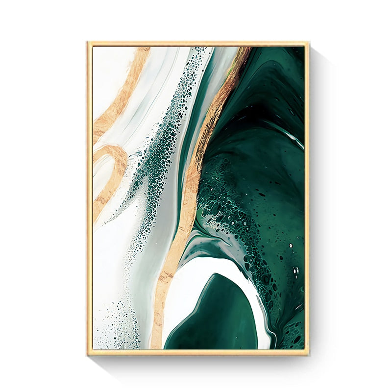 CORX Designs - White Green Gold Marble Canvas Art - Review