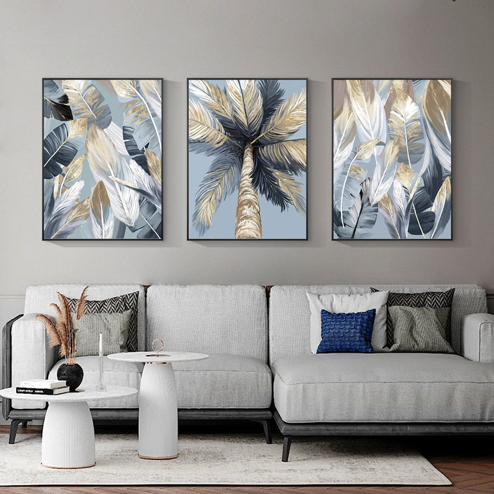 CORX Designs - Gold Tropical Tree Palm Leaves Canvas Art - Review