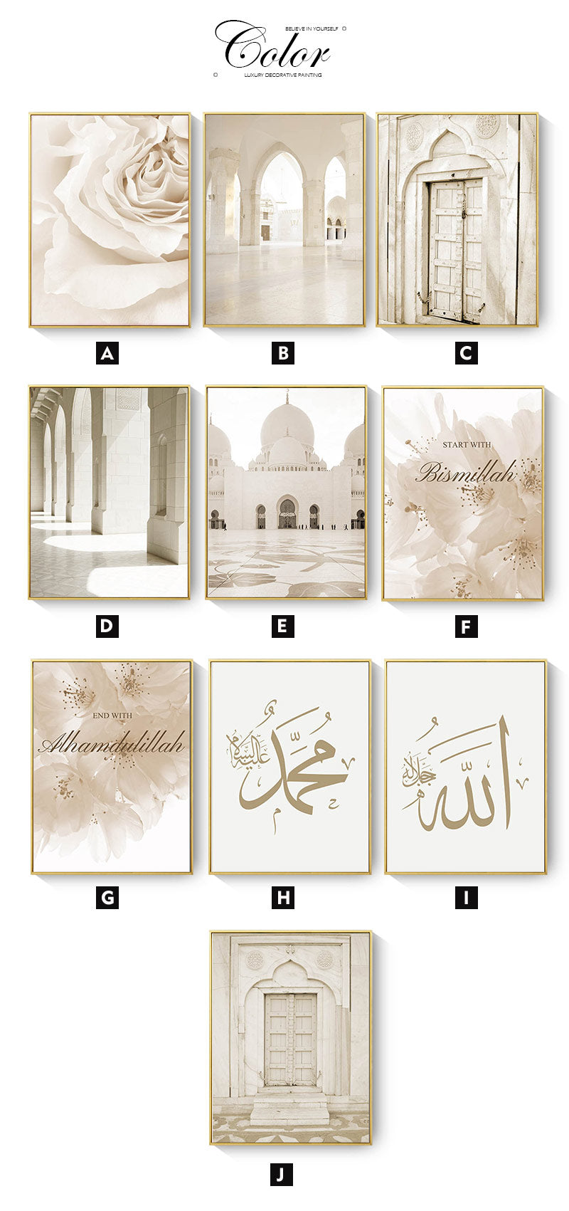 CORX Designs - Modern Islamic Beige Landscape Canvas Art - Review