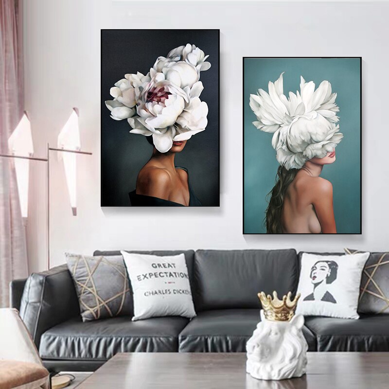 CORX Designs - Lady Head Flower Canvas Art - Review