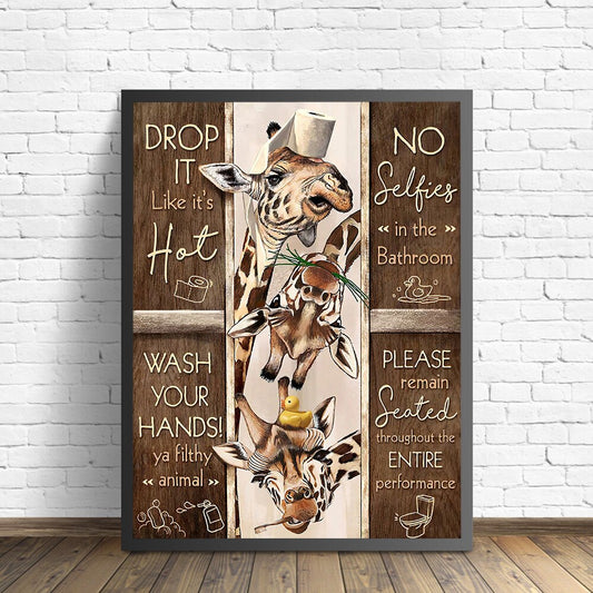 CORX Designs - Toilet Rules Funny Animal Wall Art Canvas - Review