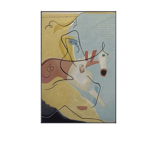 CORX Designs - Abstract Geometric Figure Face Canvas Art - Review