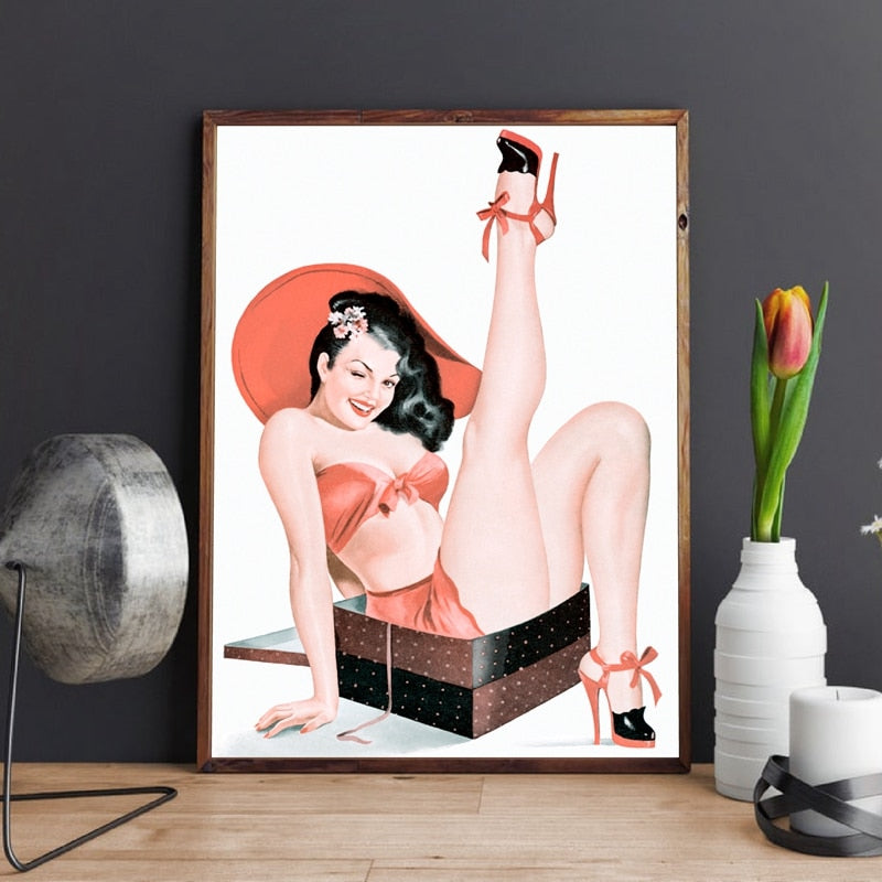 CORX Designs - Vintage Pin Up Girl Sexy Women Canvas Art - Review