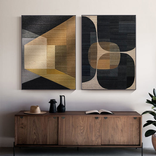 CORX Designs - Abstract Brown Geometric Color Combination Canvas Art - Review