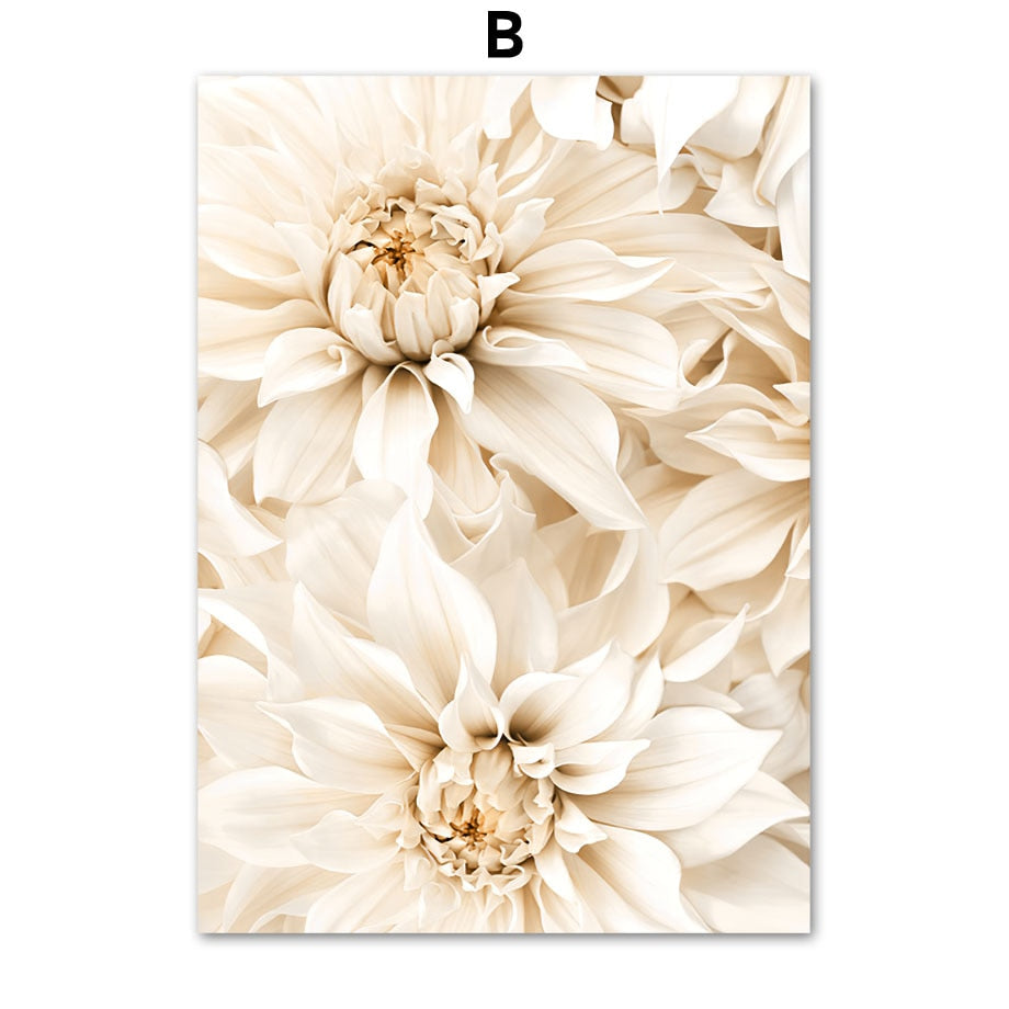 CORX Designs - Beige Floral Rose Dahlia Palm Leaf Book Canvas Art - Review