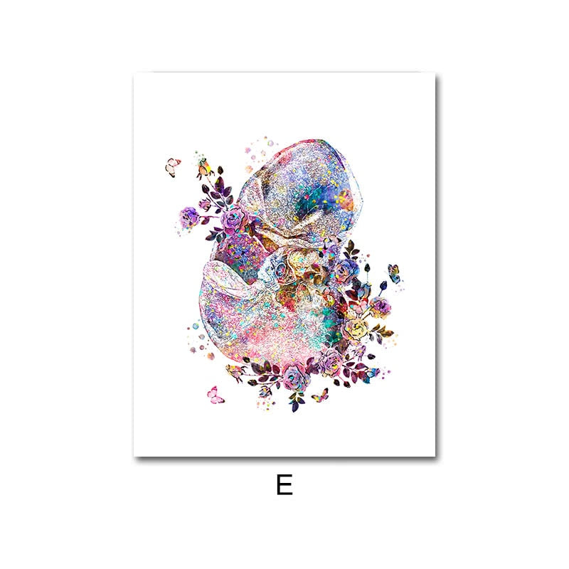 CORX Designs - Colorful Flower Human Body Anatomy Canvas Art - Review