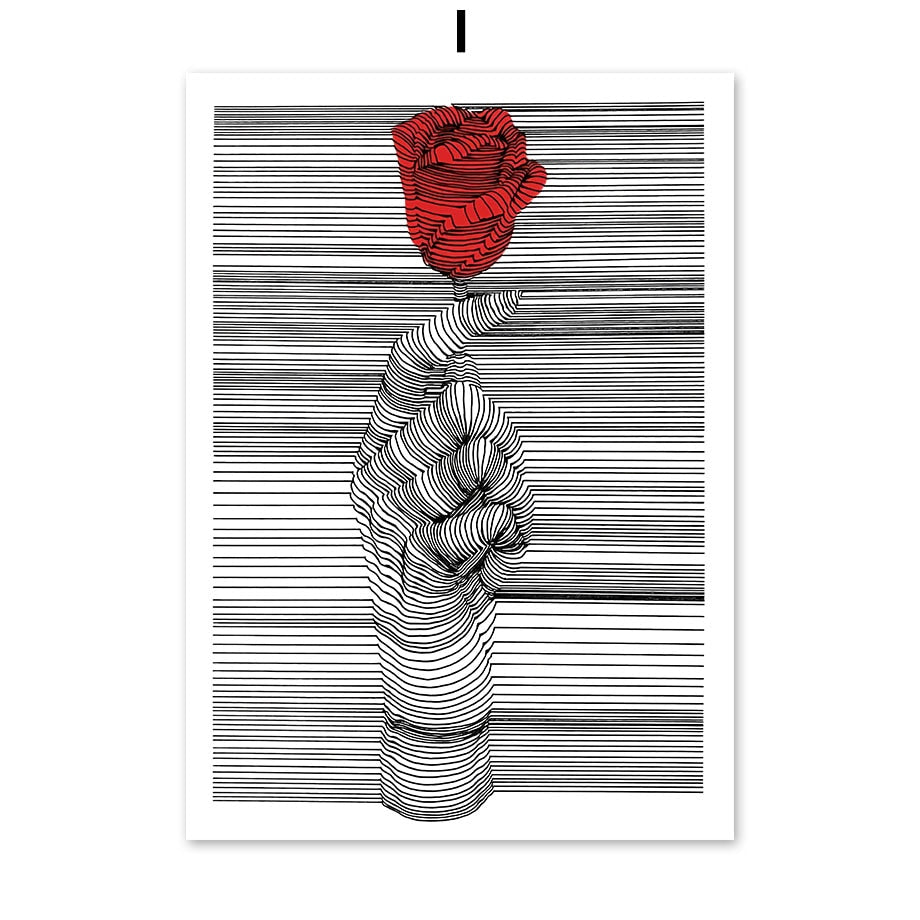 CORX Designs - Black and White Line Sexy Woman Canvas Art - Review
