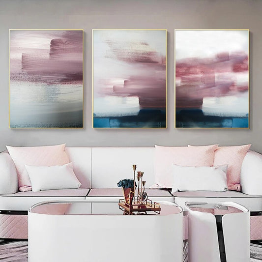 CORX Designs - Abstract Pink Purple Blue Paint Canvas Art - Review