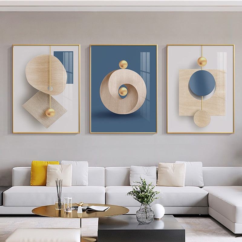 CORX Designs - Abstract Circle Blue White Canvas Art - Review