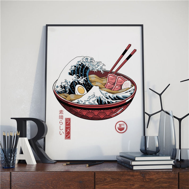 CORX Designs - Japanese Samurai Cat Ramen Canvas Art - Review