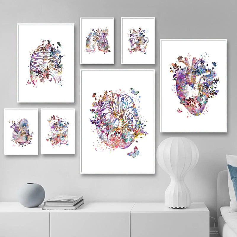 CORX Designs - Colorful Flower Human Body Anatomy Canvas Art - Review