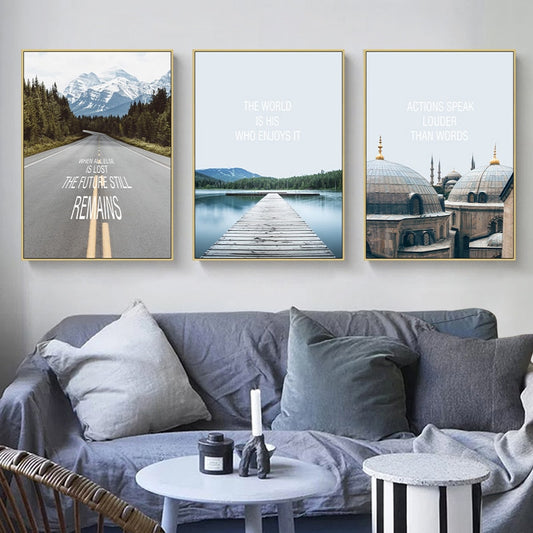CORX Designs - Natural Scenery Highway Big Mountain Canvas Art - Review