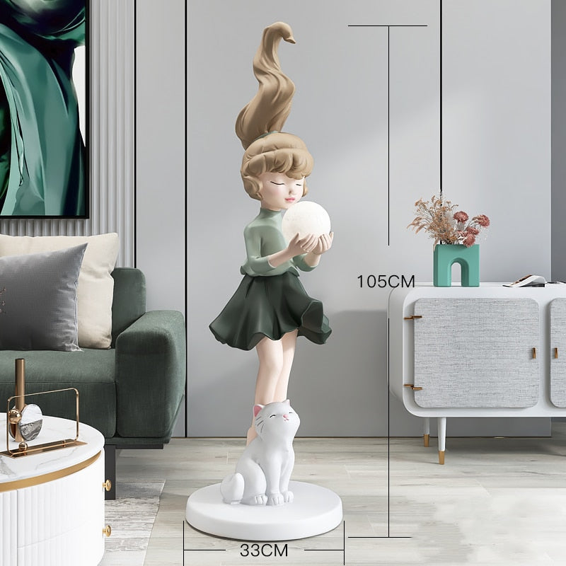 CORX Designs - Girl and Cat Large Statue with Light - Review