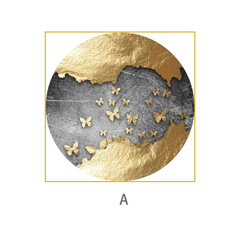 CORX Designs - Golden Abstract Luxury Round Canvas Art - Review