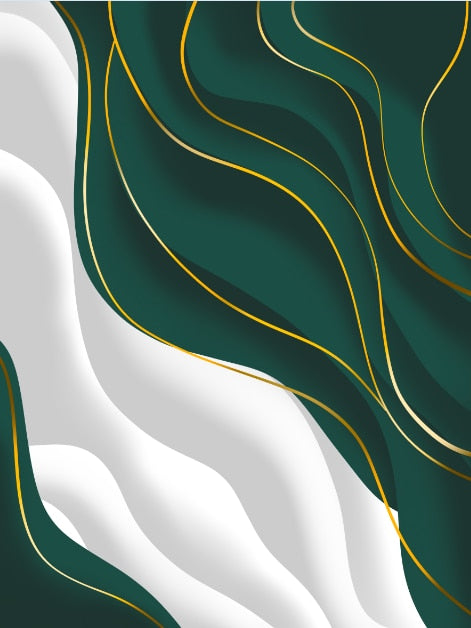 CORX Designs - Abstract White Golden Streamline Canvas Art - Review