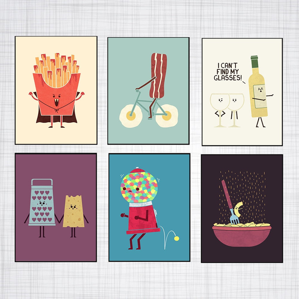CORX Designs - Funny Food Wine Canvas Art - Review