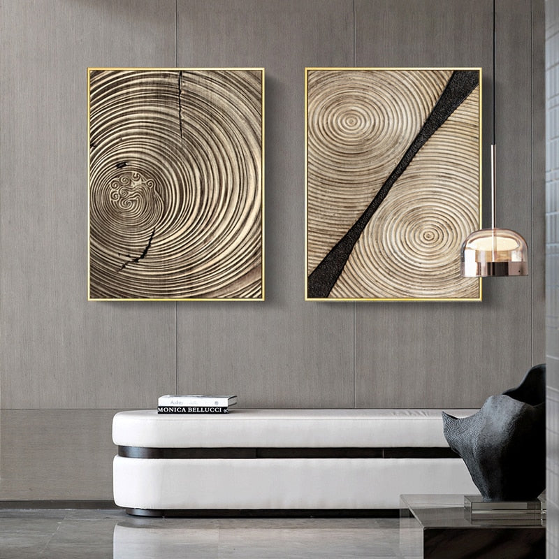 CORX Designs - Retro Black Gold Wood Art Canvas - Review