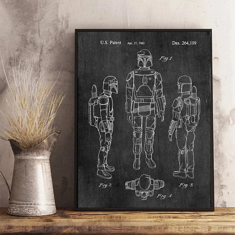 CORX Designs - Star Wars Spaceship Blueprint Canvas Art - Review