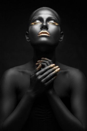 CORX Designs - African Woman Fashion Gold And Silver Canvas Art - Review