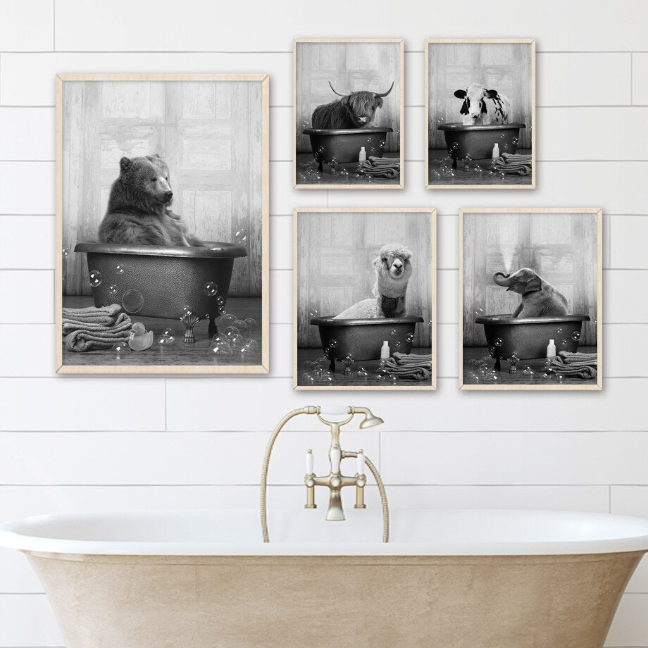 CORX Designs - Animals in the Bathtub Canvas Art - Review