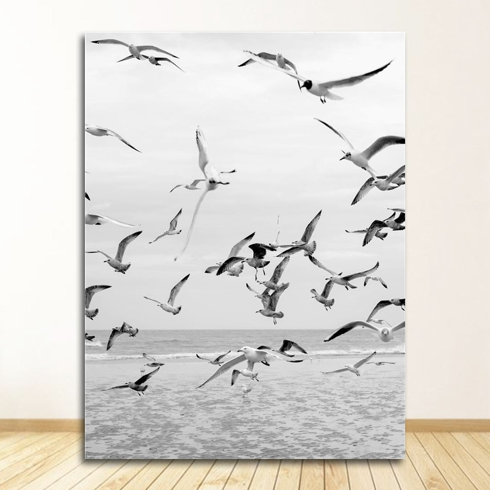 CORX Designs - Black and White Ocean Surfing Coastal Beach Canvas Art - Review
