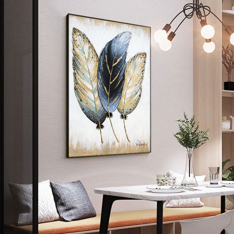 CORX Designs - Golden feather Oil Painting Canvas Art - Review