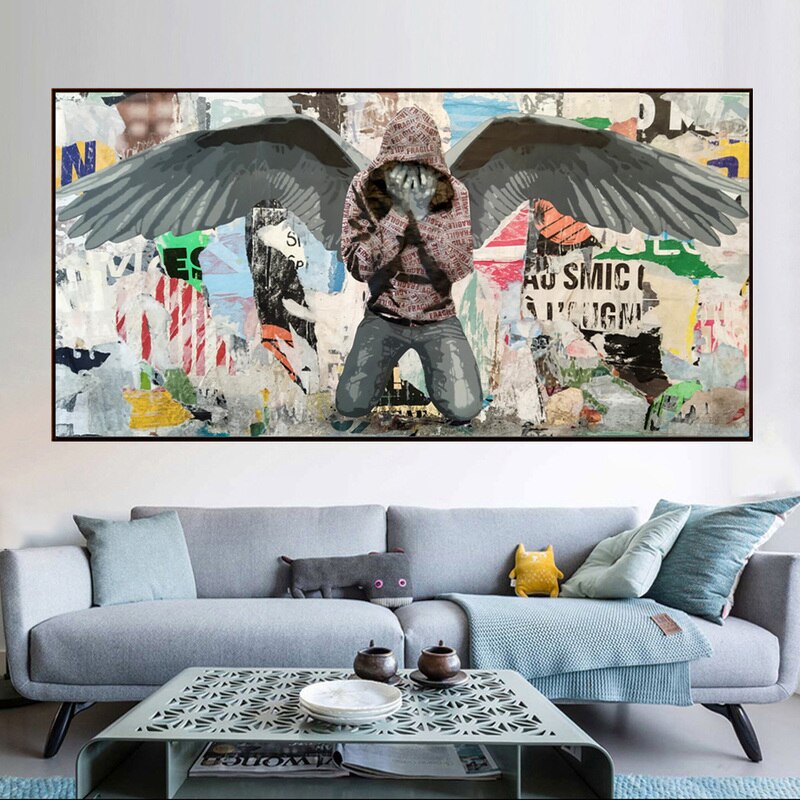 CORX Designs - Crying Hooded Man Graffiti Canvas Art - Review