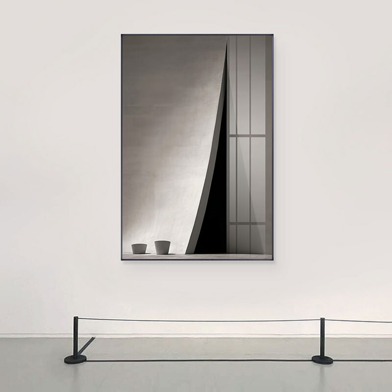 CORX Designs - Abstract Industrial Black White Building Canvas Art - Review