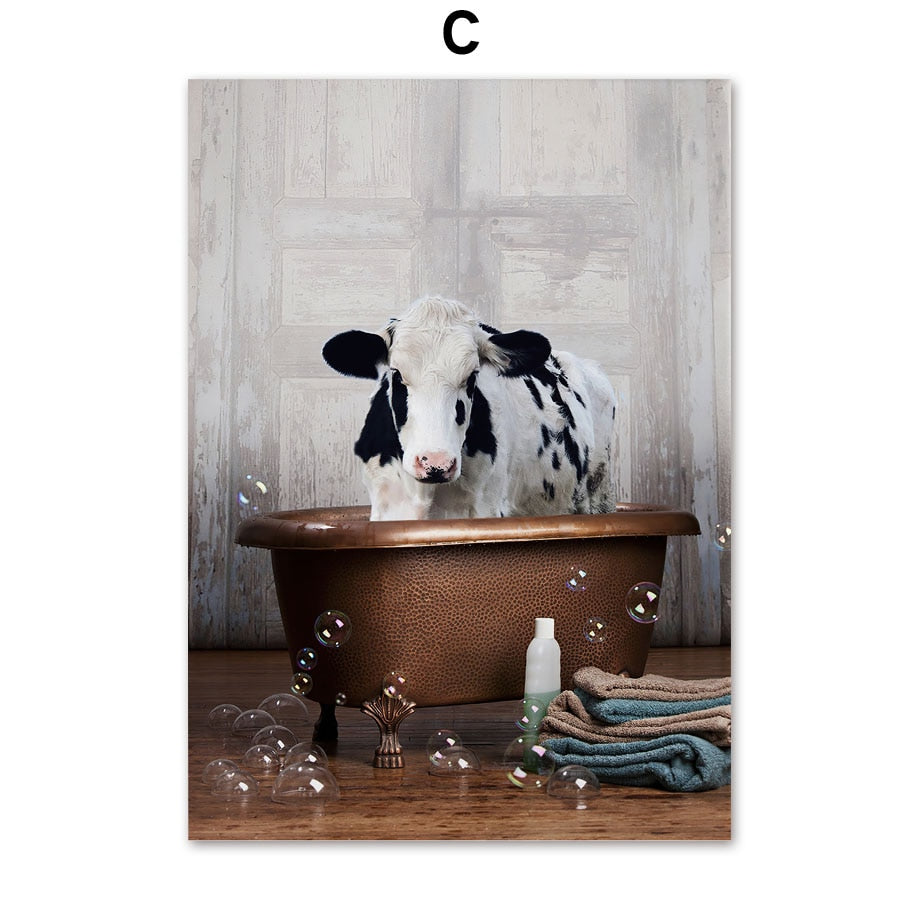 CORX Designs - Animals in the Bathtub Canvas Art - Review