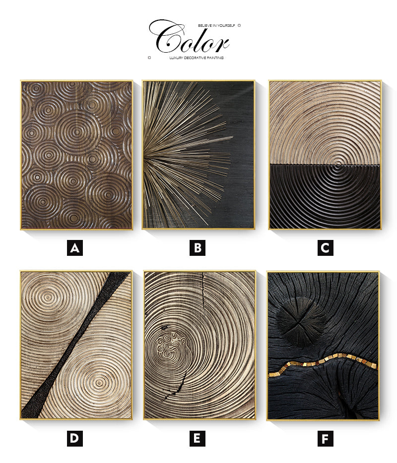 CORX Designs - Retro Black Gold Wood Art Canvas - Review