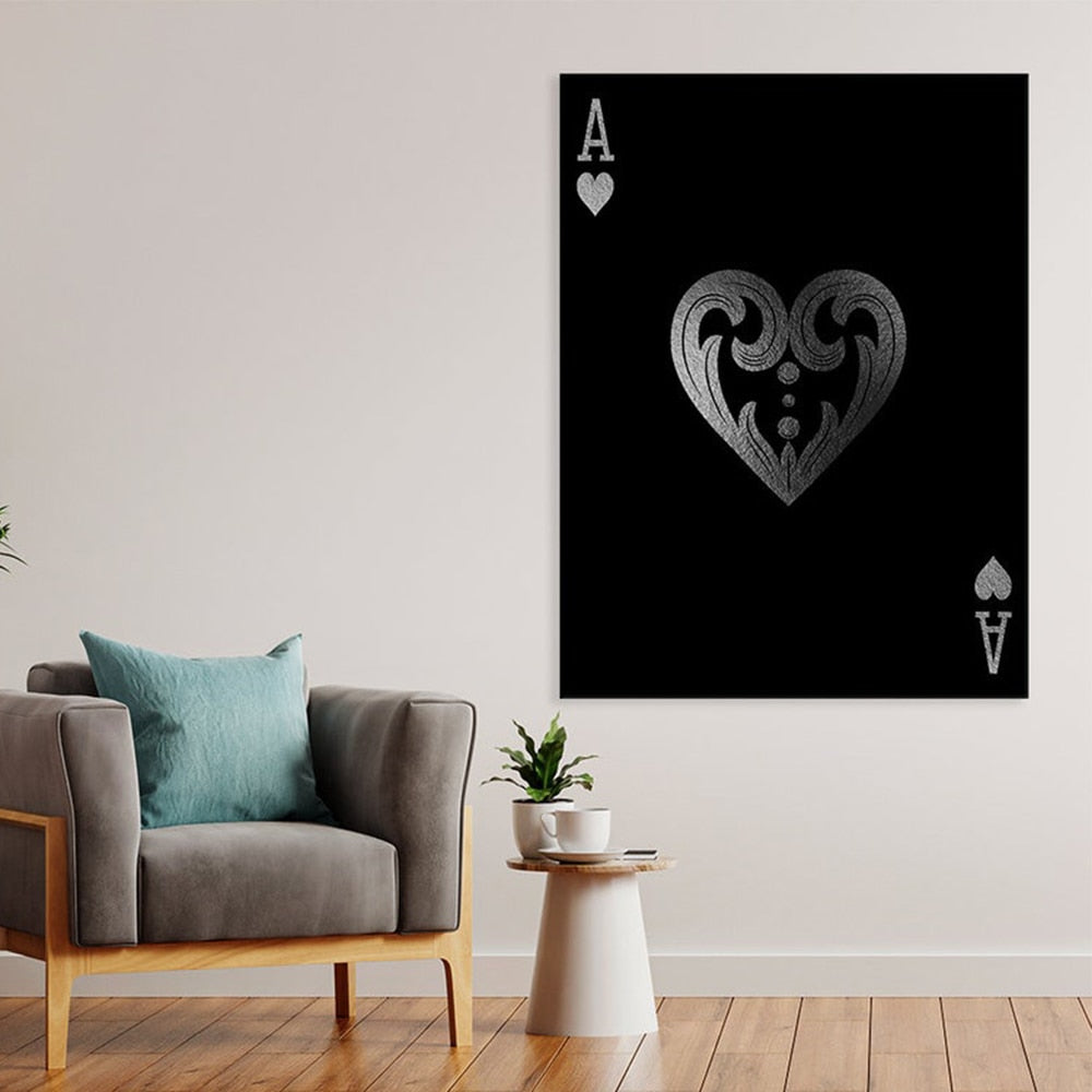 CORX Designs - Silver Poker Card Canvas Art - Review