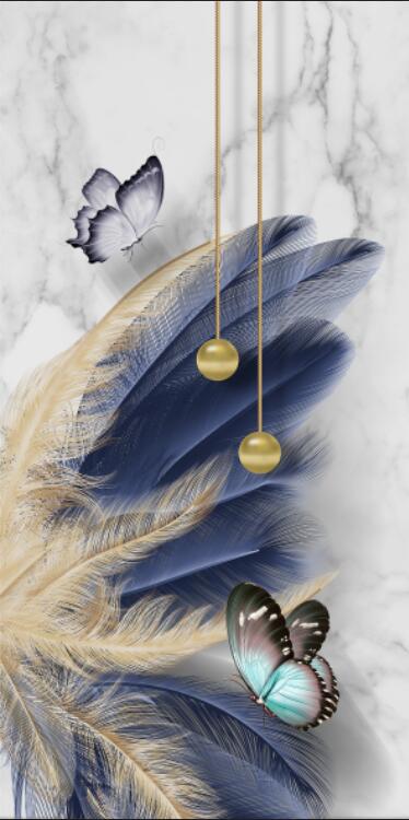 CORX Designs - Blue and Gold Feather Deer Canvas Art - Review