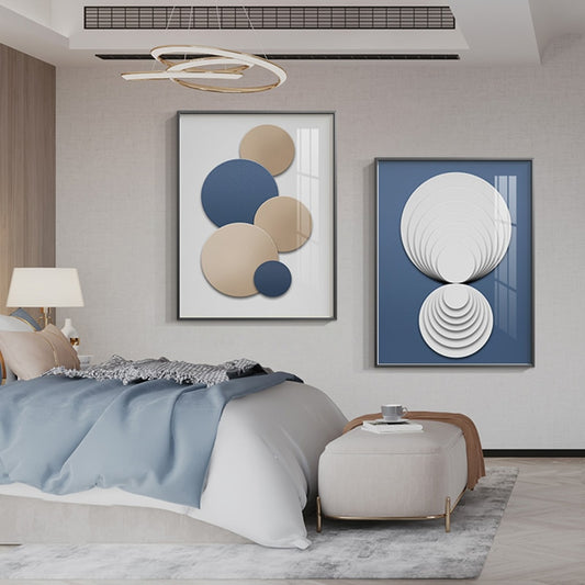 CORX Designs - Abstract Circle Blue White Canvas Art - Review
