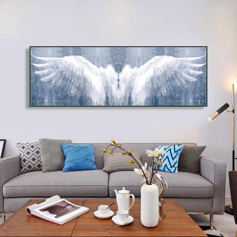 CORX Designs - Black And White Angel Wings Wall Art Canvas - Review