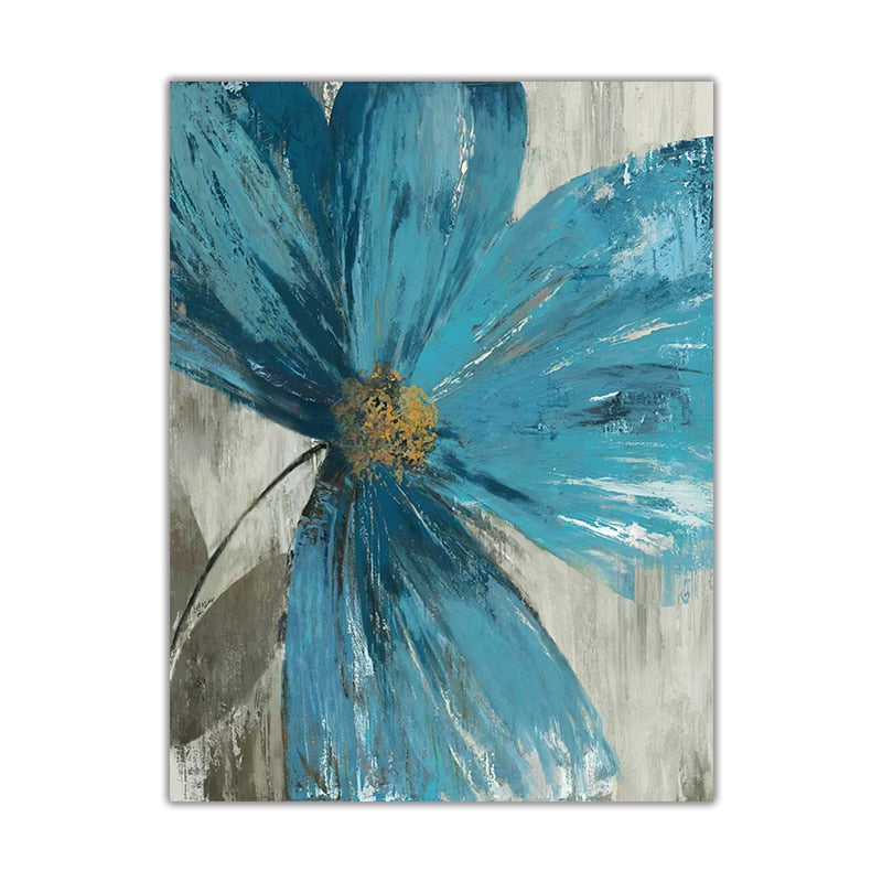 CORX Designs - Blue Paint Flowers Canvas Art - Review