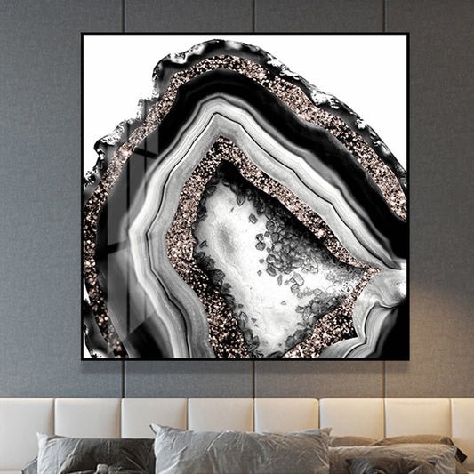 CORX Designs - Black Gray White Agate Canvas Art - Review