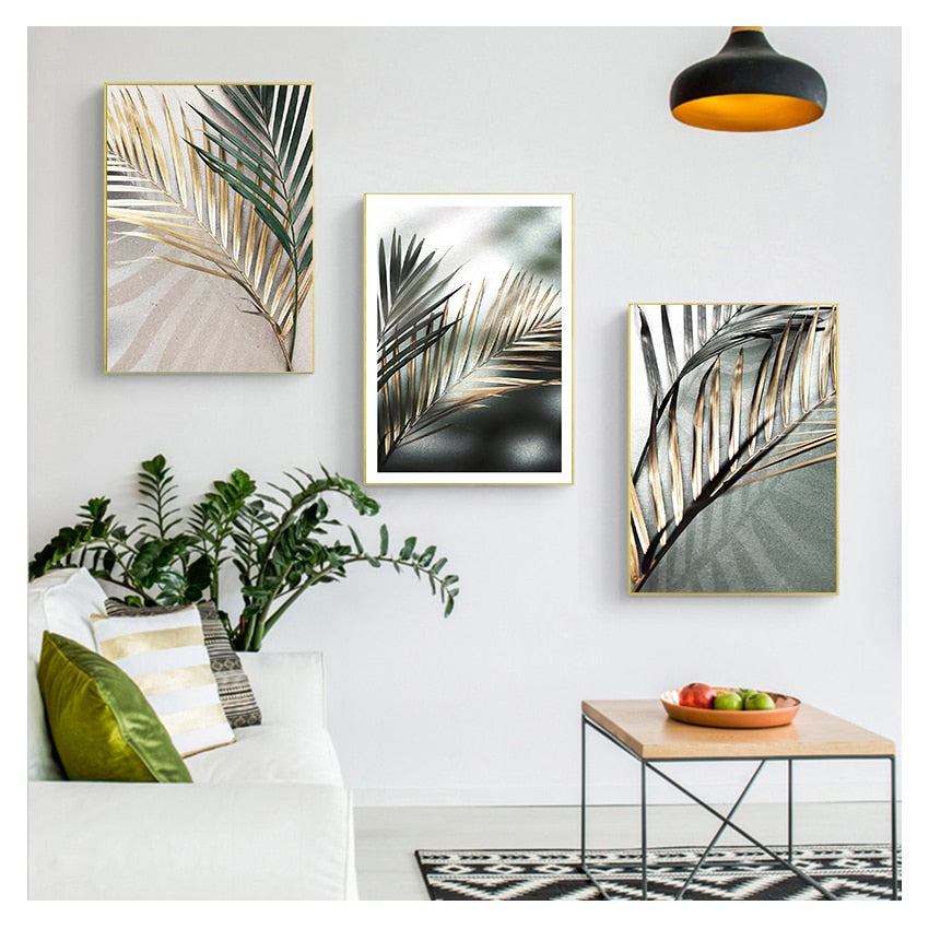 CORX Designs - Green Gold Leaf Canvas Art - Review