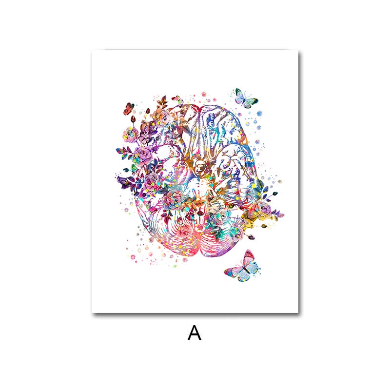 CORX Designs - Colorful Flower Human Body Anatomy Canvas Art - Review