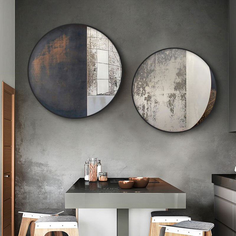 CORX Designs - Abstract Dark Color Combination Round Canvas Art - Review